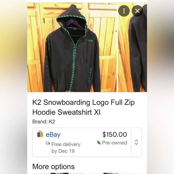 K2 black graphic ladies full zip HOODIE vintage - Picture 7 of 7